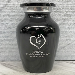 Customer Gallery - Keepsake Loving Cat Pet Cremation Urn - Jet Black