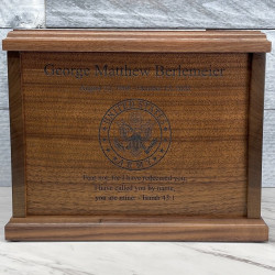 Customer Gallery - Army Cremation Urn - Signature Walnut