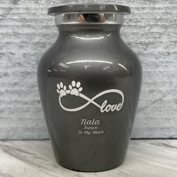 Customer Gallery - Keepsake Infinite Love Pet Cremation Urn - Gunmetal Gray