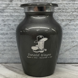 Customer Gallery - Cowboy Boots Keepsake Urn - Gunmetal Gray