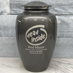 Customer Gallery - Dead Inside Cremation Urn - Gunmetal Gray