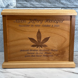 Customer Gallery - Marijuana Cremation Urn - Signature Alder