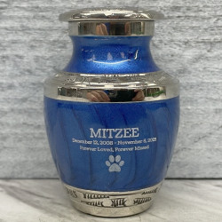 Customer Gallery - Paw Print Pet Keepsake Urn - Royal Blue
