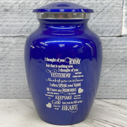 Customer Gallery - I Thought Of You Today Sharing Urn - Midnight Blue