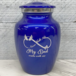 Customer Gallery - My Dad Walks With Me Sharing Urn - Midnight Blue