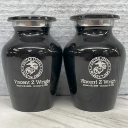 Customer Gallery - Marine Corps Keepsake Urn - Jet Black
