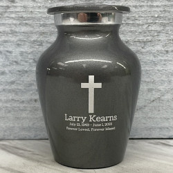 Customer Gallery - Cross Keepsake Urn - Gunmetal Gray
