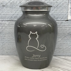 Customer Gallery - Infinite Love Cat Cremation Urn - Gunmetal Gray