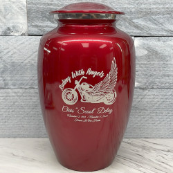 Customer Gallery - Riding with Angels Motorcycle Cremation Urn - Ruby Red