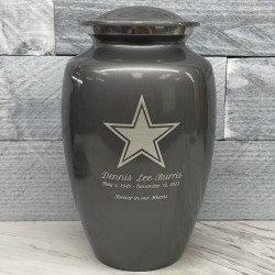 Customer Gallery - Dallas Star Cremation Urn - Gunmetal Gray