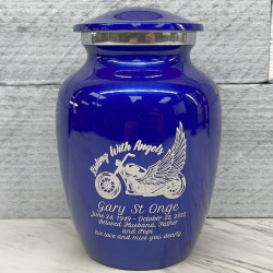 Customer Gallery - Riding with Angels Motorcycle Sharing Urn - Midnight Blue