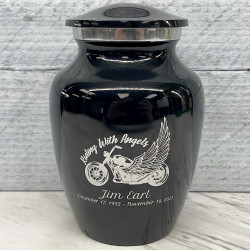 Customer Gallery - Riding with Angels Sharing Urn - Jet Black