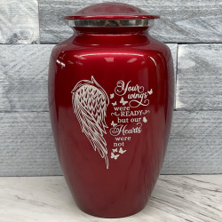 Customer Gallery - Your Wings Were Ready Cremation Urn - Ruby Red