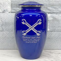 Customer Gallery - Mechanic Wrench Cremation Urn - Midnight Blue