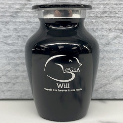 Customer Gallery - Keepsake Sleeping Cat Pet Cremation Urn - Jet Black