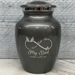 Customer Gallery - My Dad Walks With Me Sharing Urn - Gunmetal Gray