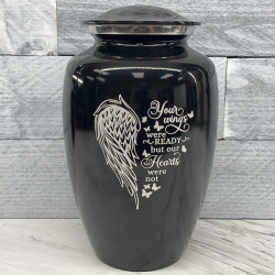 Customer Gallery - Your Wings Were Ready Cremation Urn - Jet Black