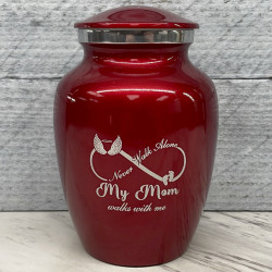 Customer Gallery - My Mom Walks With Me Sharing Urn - Ruby Red