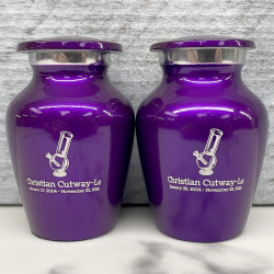 Customer Gallery - Marijuana Bong Keepsake Urn - Purple Luster