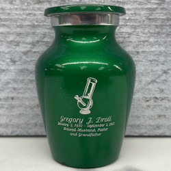 Customer Gallery - Marijuana Bong Keepsake Urn - Shamrock Green