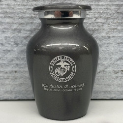 Customer Gallery - Marine Corps Keepsake Urn - Gunmetal Gray