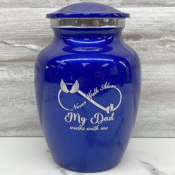 Customer Gallery - My Dad Walks With Me Sharing Urn - Midnight Blue