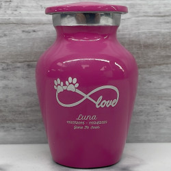 Customer Gallery - Keepsake Infinite Love Pet Cremation Urn - Rose Pink