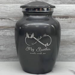 Customer Gallery - My Brother Walks With Me Sharing Urn - Gunmetal Gray