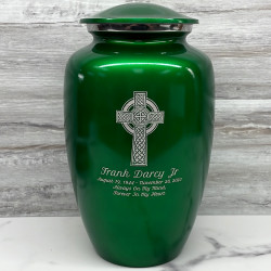 Customer Gallery - Celtic Cross Cremation Urn - Shamrock Green