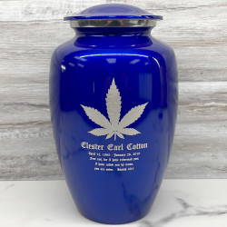 Customer Gallery - Marijuana Cremation Urn - Midnight Blue