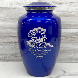 Customer Gallery - Train Cremation Urn - Midnight Blue