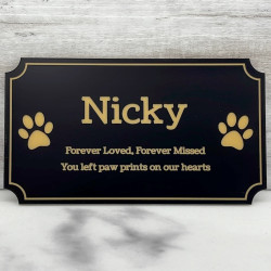 Customer Gallery - DIY Pet Cremation Urn Plate - Black - 4" w x 2.25" h