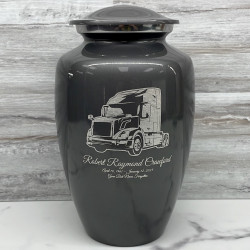 Customer Gallery - Semi Truck II Cremation Urn - Gunmetal Gray