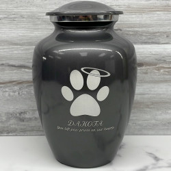 Customer Gallery - Large Angel Paw Pet Cremation Urn - Gunmetal Gray