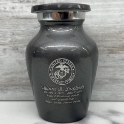 Customer Gallery - Marine Corps Keepsake Urn - Gunmetal Gray