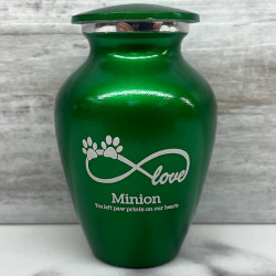 Customer Gallery - Keepsake Infinite Love Pet Cremation Urn - Shamrock Green
