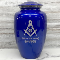 Customer Gallery - Masonic Cremation Urn - Midnight Blue
