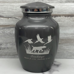 Customer Gallery - Hunting Dog Sharing Urn - Gunmetal Gray