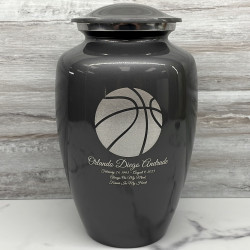 Customer Gallery - Basketball Cremation Urn - Gunmetal Gray