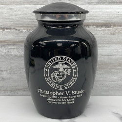 Customer Gallery - Marine Corps Sharing Urn - Jet Black