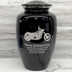 Customer Gallery - Motorcycle Cremation Urn - Jet Black