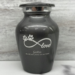 Customer Gallery - Keepsake Infinite Love Pet Cremation Urn - Gunmetal Gray