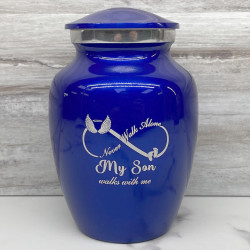 Customer Gallery - My Son Walks With Me Sharing Urn - Midnight Blue