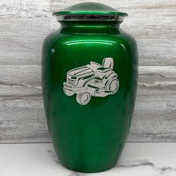 Customer Gallery - Riding Lawn Mower Cremation Urn - Shamrock Green