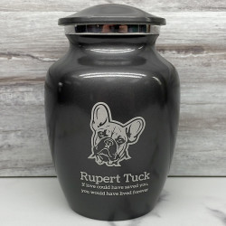 Customer Gallery - Small French Bulldog Dog Cremation Urn - Gunmetal Gray