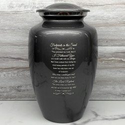 Customer Gallery - Footprints In the Sand Cremation Urn - Gunmetal Gray