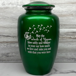 Customer Gallery - Winds of Heaven Cremation Urn - Shamrock Green