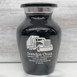 Customer Gallery - Semi Truck Keepsake Urn - Jet Black
