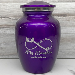 Customer Gallery - My Daughter Walks With Me Sharing Urn - Purple Luster
