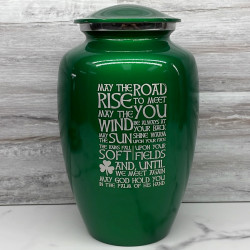 Customer Gallery - Irish Blessing Cremation Urn - Shamrock Green